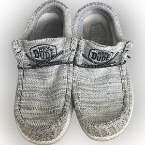 Hey Dude Kids Black and White Moccasins